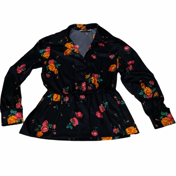 Vintage Floral Button Down Blouse - Picture 2 of 8